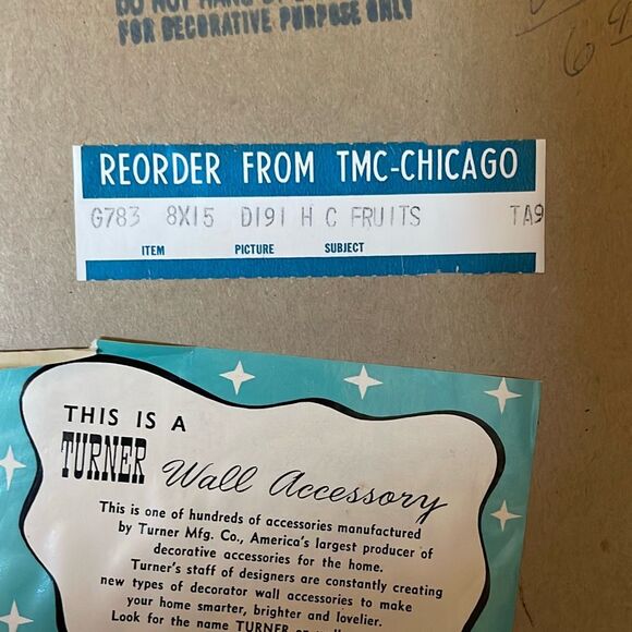 Mid century wall art by Turner  Grape vine raised art. Signed . - Picture 9 of 12